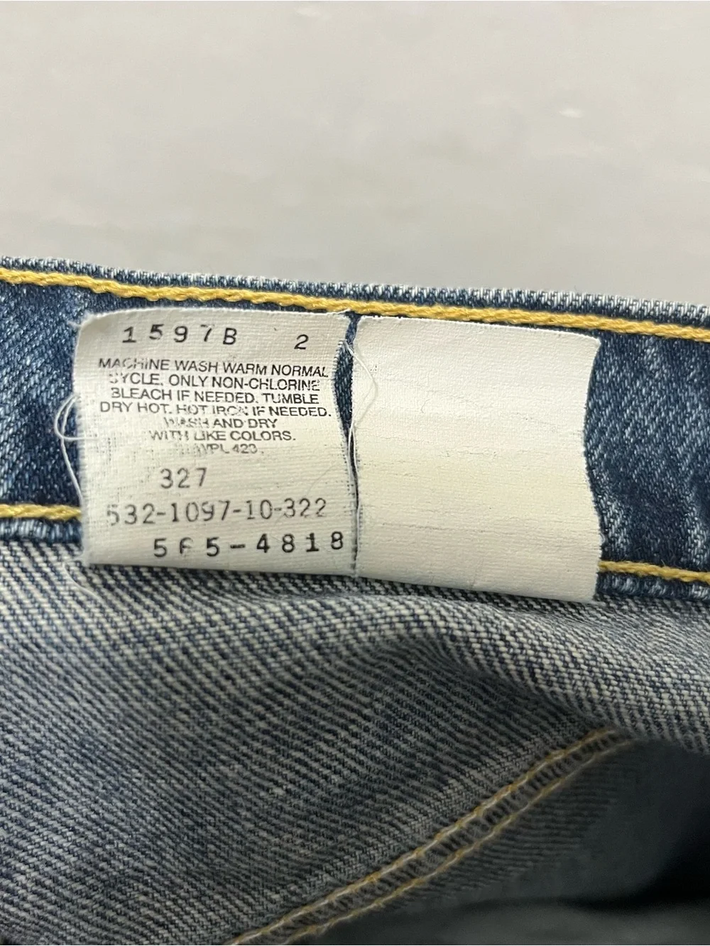 Vintage 1997 Levi's 565 Made in USA Jeans SS2 Sample Rare Baggy Skater 32x32